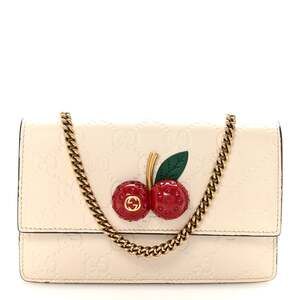 Guccissima Mini Cherry Chain Bag White #257760G10B
